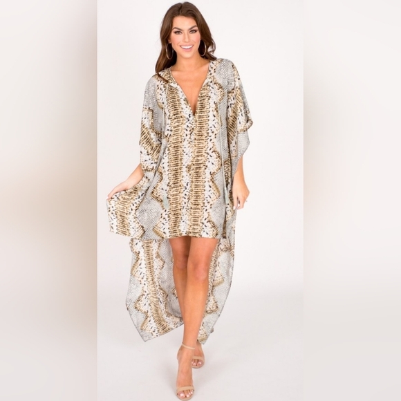 Buddy Love EUC High Low Snake Print Dress Size small/medium - Picture 1 of 2